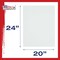 20 X 24 Inch Professional Art Canvas Board Panels 4 Pack - 8 Ounce Heavyweight Cotton Acid Free Canvases for Painting Acrylics and Watercolor (1 Case of 4 Single Canvas Painting Panels)